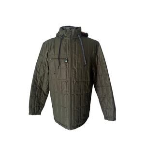 HippyTree Hunter Series Jacket Large Olive Green Hooded Quilted Outdoor NWOT